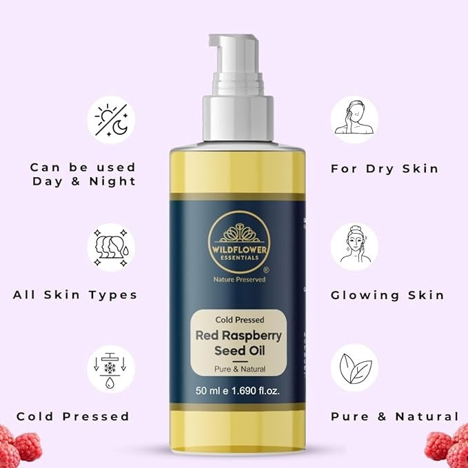 Wildflower Essentials Red Raspberry Oil Cold Pressed - 50 ml