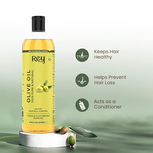 Rey Naturals Extra Virgin Olive Oil For Hair - 200 ml