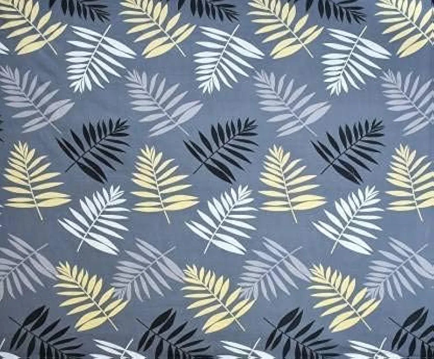 The Home Style 300 TC Cotton Feel Glace Cotton Elastic Fitted Printed Double Bed King Size Bedsheet With 2 Pillow Cover Multicolor Midnight Leaf