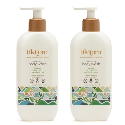 Tikitoro Teens Nourishing Body Wash Age: 11+ Years - 300 ml Each (Pack of 2)