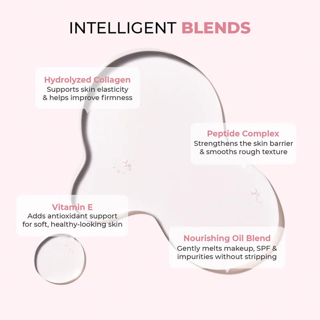 Conscious Chemist® Collagen Glow Ultra Light Oil Cleanser | 50ml | Makeup Remover & Nourishing Oil Cleanser with Hydrolyzed Collagen & Peptides | Improves Elasticity, Smooths Texture & Supports Skin Barrier | For Men & Women, All Skin Types