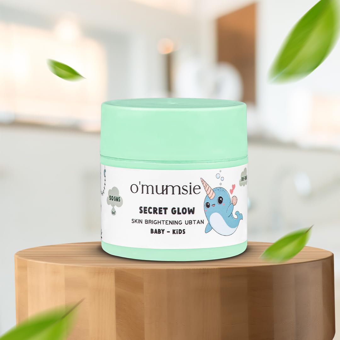 O'mumsie Natural Ubtan Powder For Kids | Effective Tan Removal & Helps in Skin Glow | Enriched with Chickpea & Turmeric | 100% Natural & Organic with Euro Certified - 50g