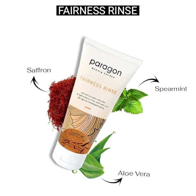 Lume By Paragon Beauty Garden Fairness Rinse Microencapsulated Saffron Facewash - 120 gms