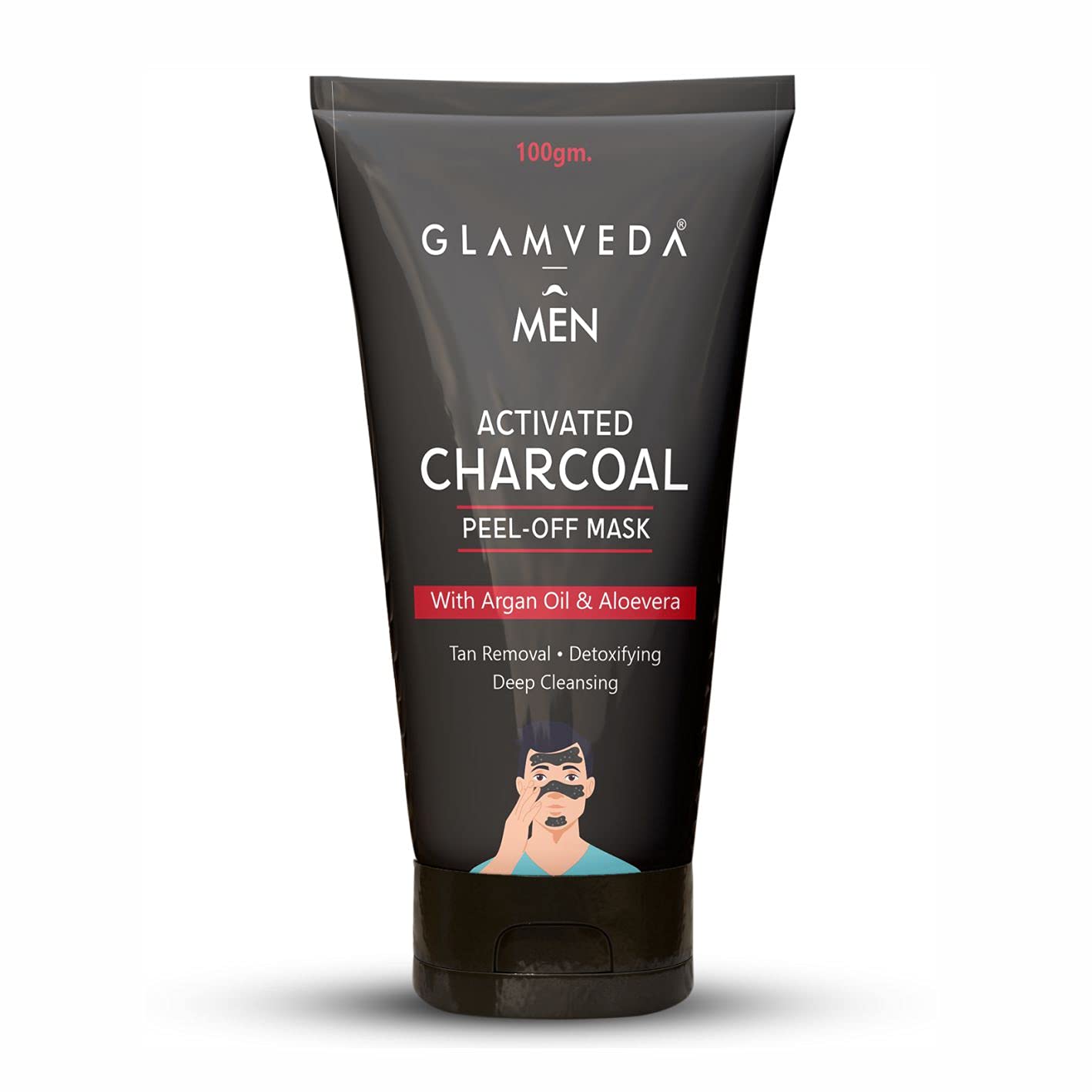 Glamveda Men Activated Charcoal Peel Off Mask For Men - 100 gms
