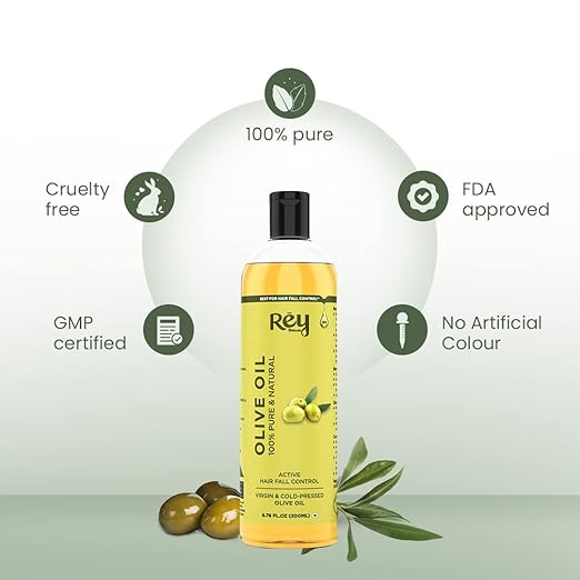 Rey Naturals Extra Virgin Olive Oil For Hair - 200 ml