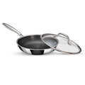 Arttdinox Stellar Stainless Steel Triply Frypan With Lid | Non Stick Pan | Induction & Gas Base | 24cm | 1.8 Ltr | Silver