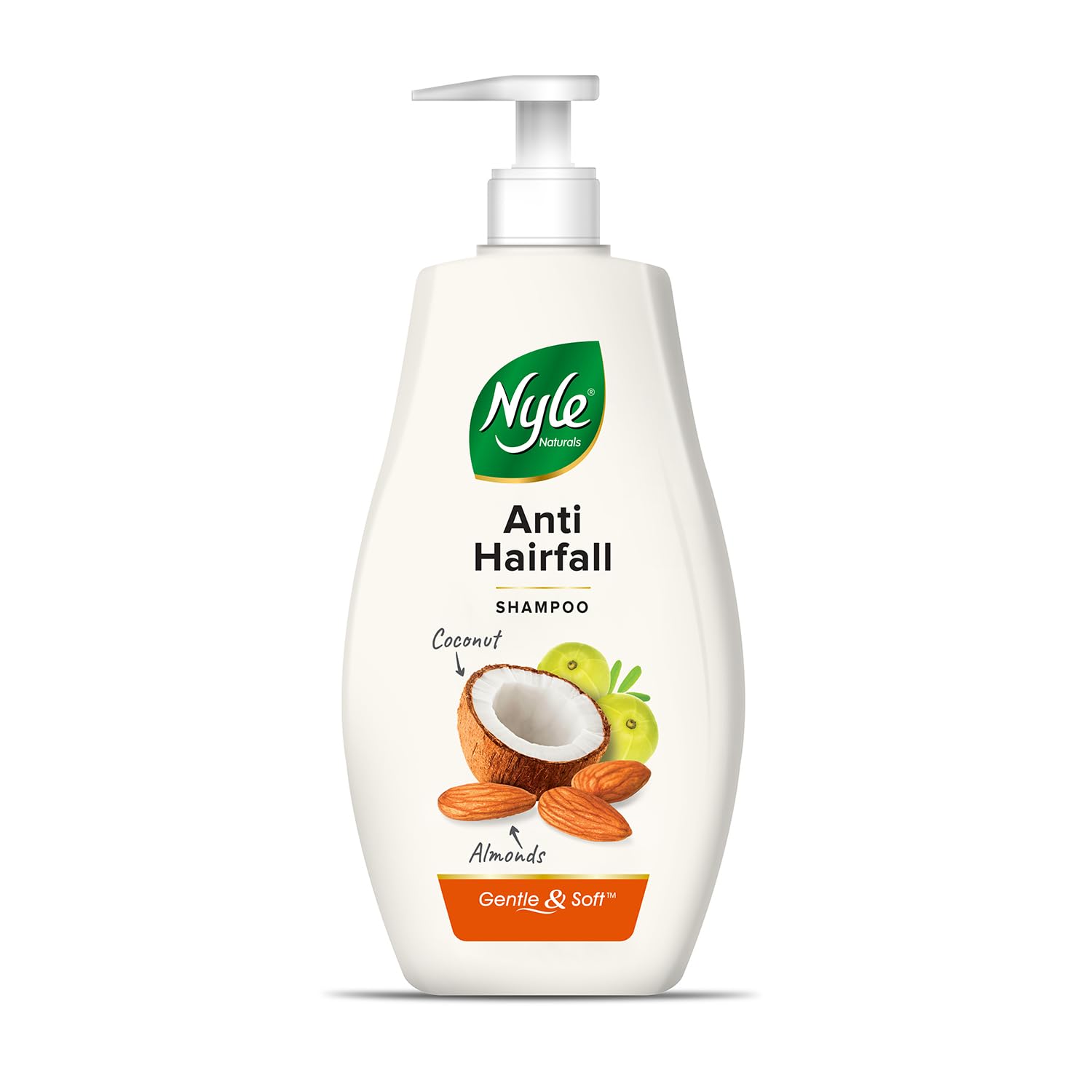 Nyle Naturals Strong & Healthy Anti Hairfall 2 In1 Shampoo With Active Conditioner, With Almonds And Green Gram Sprouts, 400ml