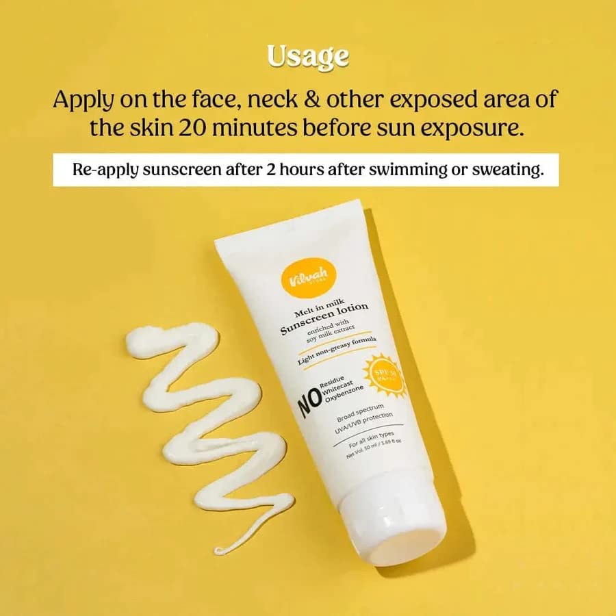 Vilvah Melt-In-Milk Sunscreen For All Skins Spf 50 Pa+++  - 50 ml