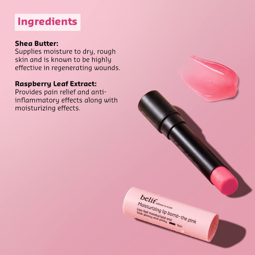 belif | Moisturizing lip bomb |pink| 3gm