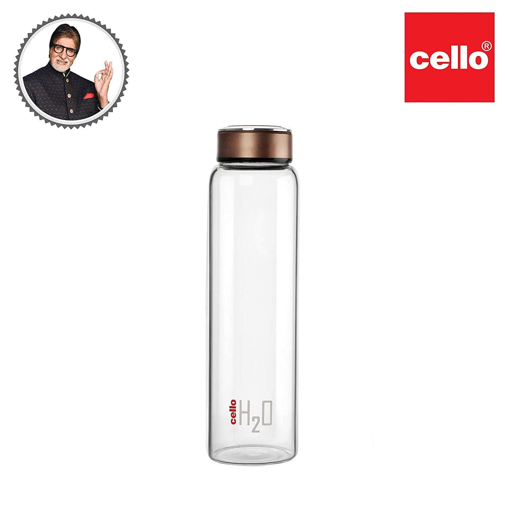 Cello H2o Borosilicate Glass Water Bottle | 1000 ml