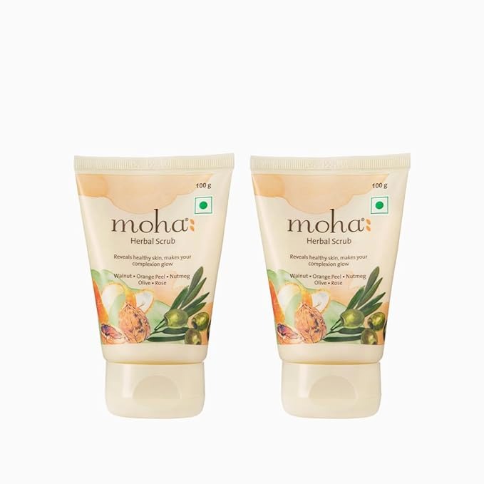 moha: Herbal Face Scrub - 100 gms (Pack of 2)