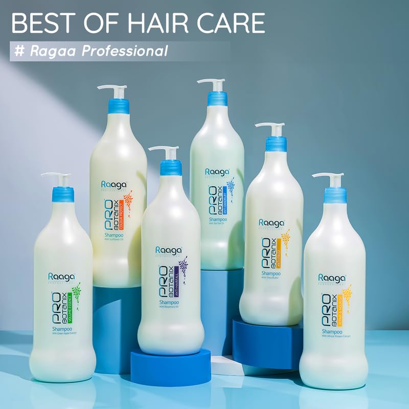 Raaga Professional Pro Botanix Volume Essence Shampoo with Green Apple Extract | Strengthens Hair, Provides Thicker Looking Hair | Suitable For Men & Women (1000 ml)