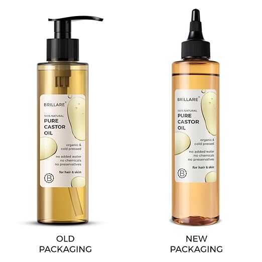 Brillare Pure Castor Oil for Hair Growth with Zero Chemicals - 200 ml