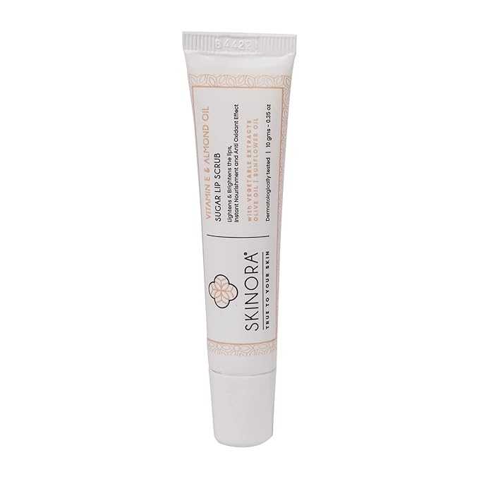 Skinora Vitamin E & Almond Oil Sugar Lip Scrub - 10 Ml