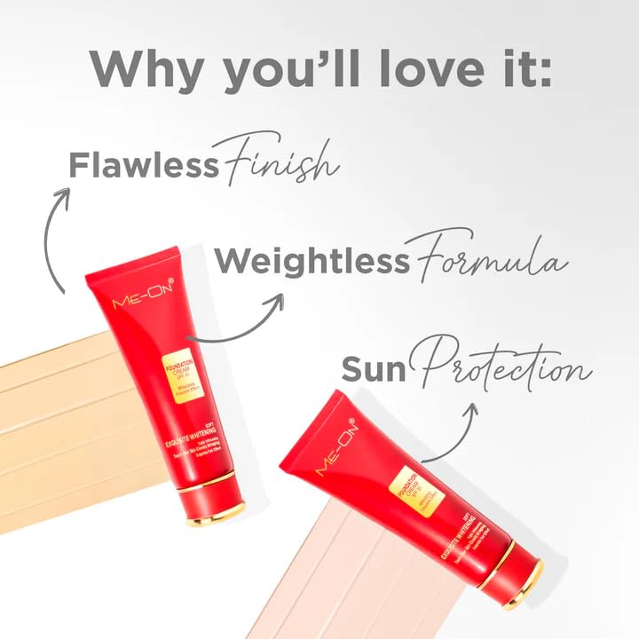 ME-ON Full Coverage For Combination Skin Exquisite Foundation Cream (Shade 02), 80 gram