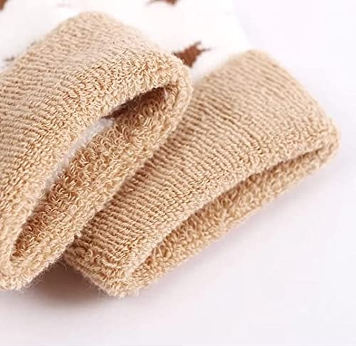 Khillayox New Born Baby Ankle Length Socks Woolen Socks For Baby Boys And Baby Girls Warm Thick Terry Socks For Kids Infants Socks (Asoorted Colors And Designs) Pack Of 6 Pair,Assorted