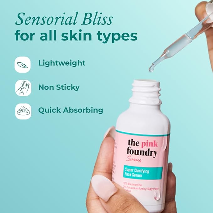 The Pink Foundry 12% Niacinamide Serum | Evens Skin Texture, Controls Excess Oil & Refines Pores - 30 Ml