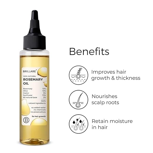 Brillare Rosemary Hair Oil For Hair Growth - 100 ml