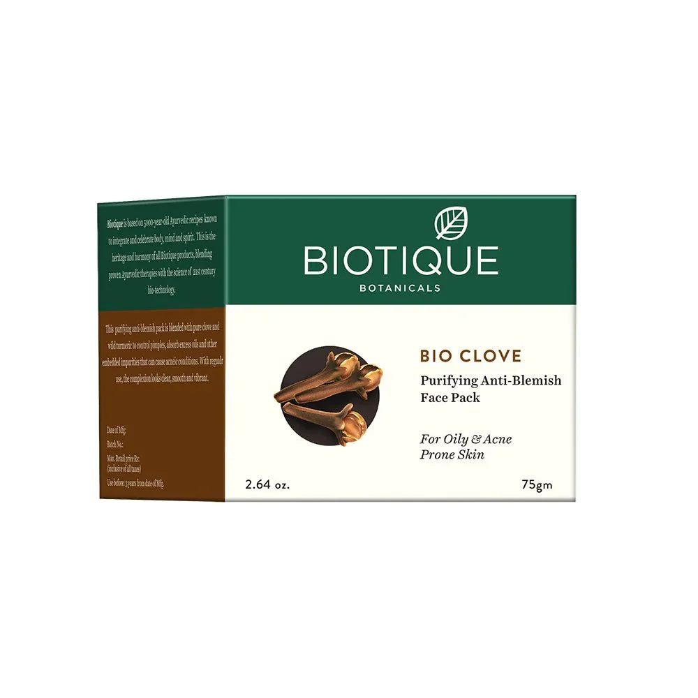 Biotique Bio Clove Purifying Anti Blemish Face Pack - 75 gms