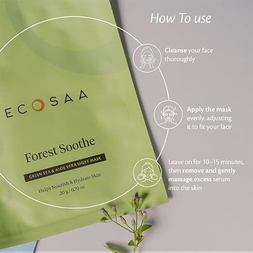 Ecosaa Forest Soothe Sheet Mask - 20 gms