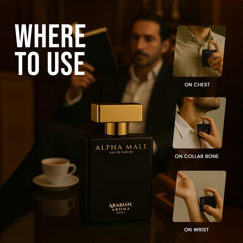 Arabian Aroma Alpha Male Eau de Parfum â€“ Long Lasting Perfume for Man â€“ Mens Perfumes Long Lasting â€“ 50ml
