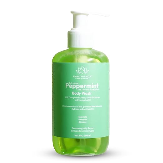 Earthraga Peppermint Tea Tree Eucalyptus Body Wash - 200 ml