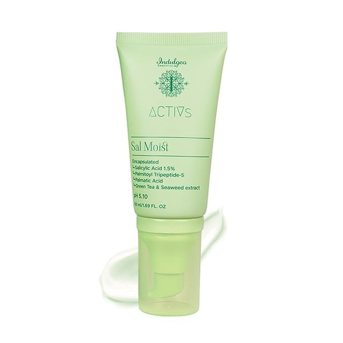 Indulgeo Essentials Sal Moist - Encapsulated Salicylic Acid Acne Healing Face Cream Moisturiser - 50 ml