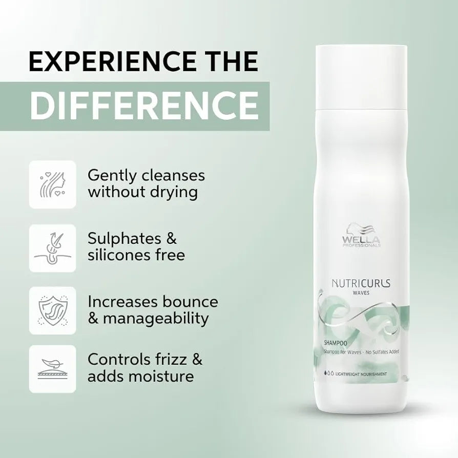 Wella Professionals Nutricurls Curls Shampoo for Waves - 250 ml