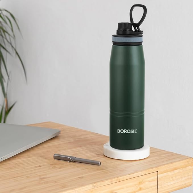 Borosil Hydra Gosports Stainless Steel 900 Ml Water Bottle