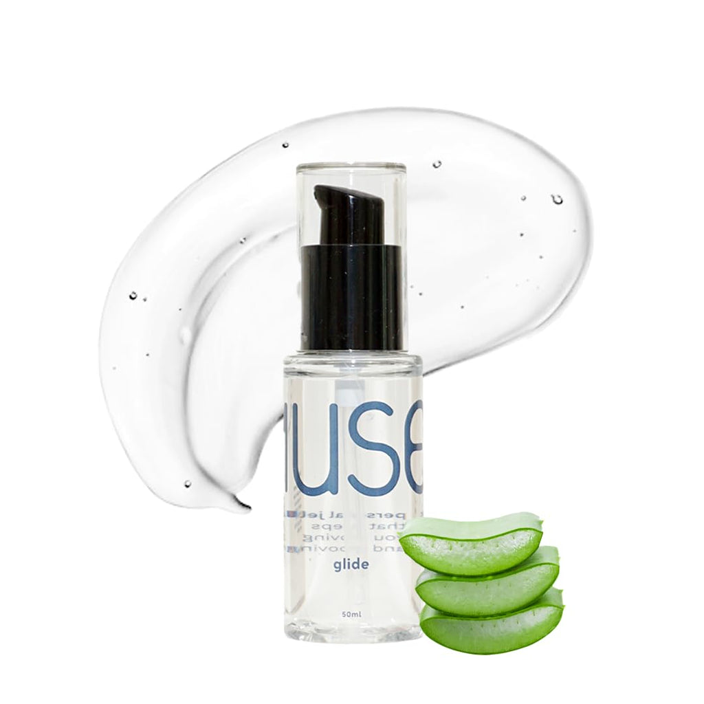 MYMUSE Glide Aloe Water Based Lube 50 ml, Jelly for Men & Women | Natural Ingredients | Non-Sticky and Stain-Free | pH Balanced