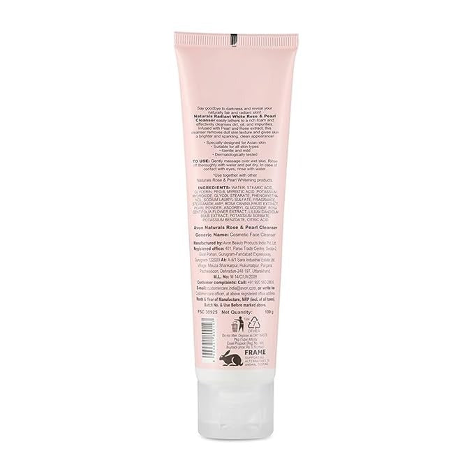 Avon Naturals Rose & Pearl Cleanser - 100 gms