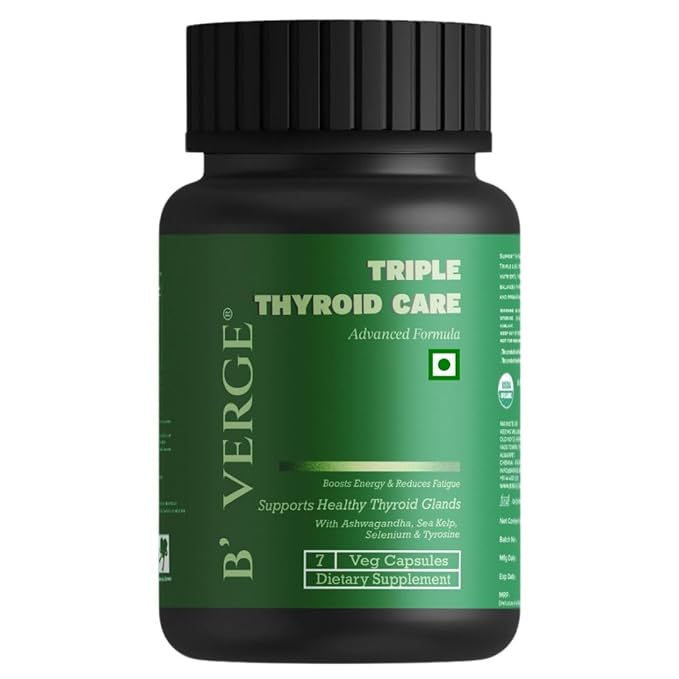B'verge Thyroid Supplement Triple Thyroid Care B1 - 7 Veg Capsules