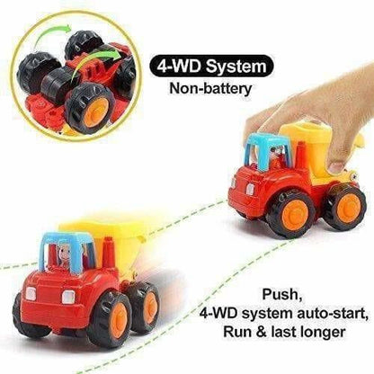 Multi Color - Unbreakable Automobile Car Toys for Kids Set of 4