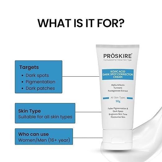 Proskire Kojic Acid Dark Spot Corrector Cream - 50 gms