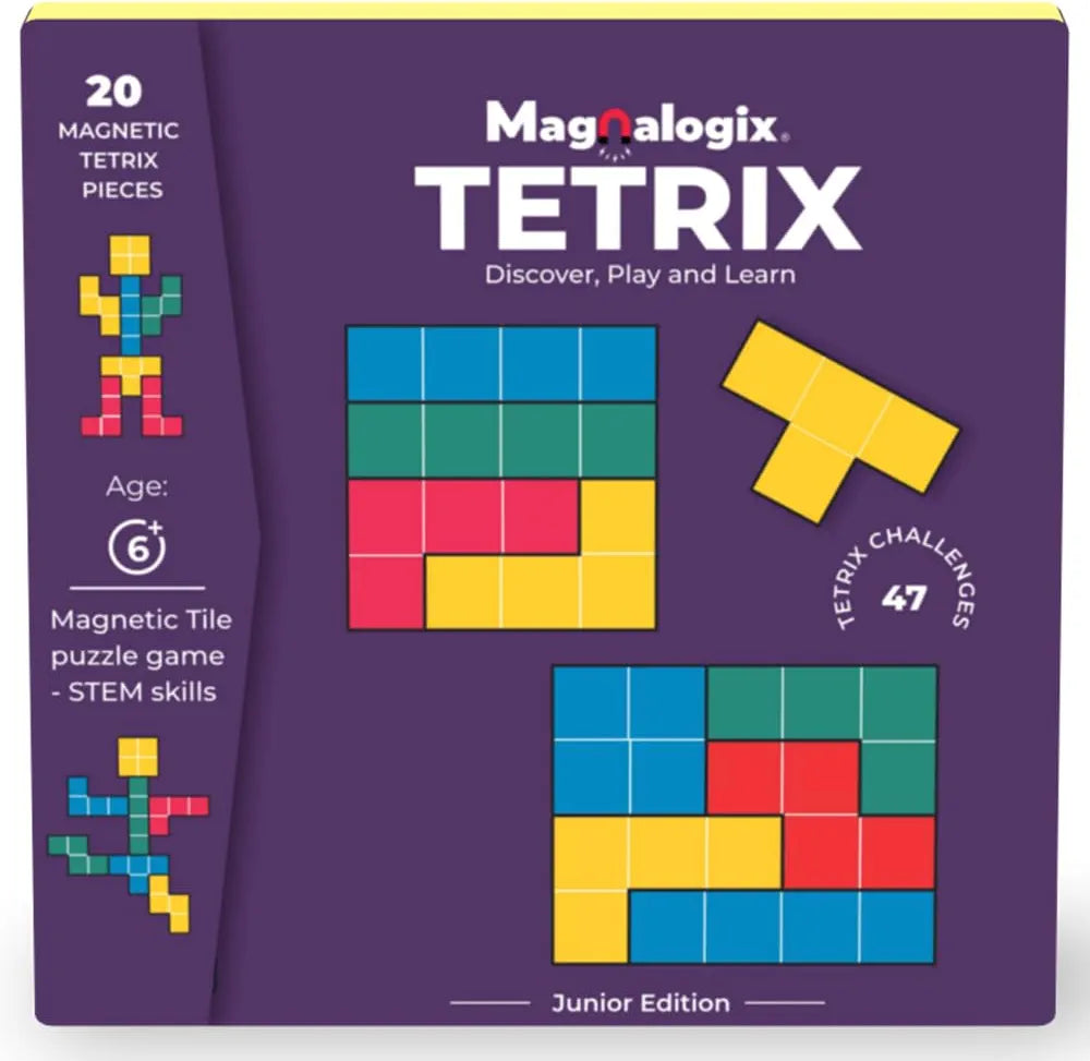 Pelikas Toyz Magnalogix Magnetic Game Tetrix for Kids Age 6 to 9 Years Old Tetris Puzzle for Kids, Gift for Boys Girls,Travel Game - Tetrix Junior
