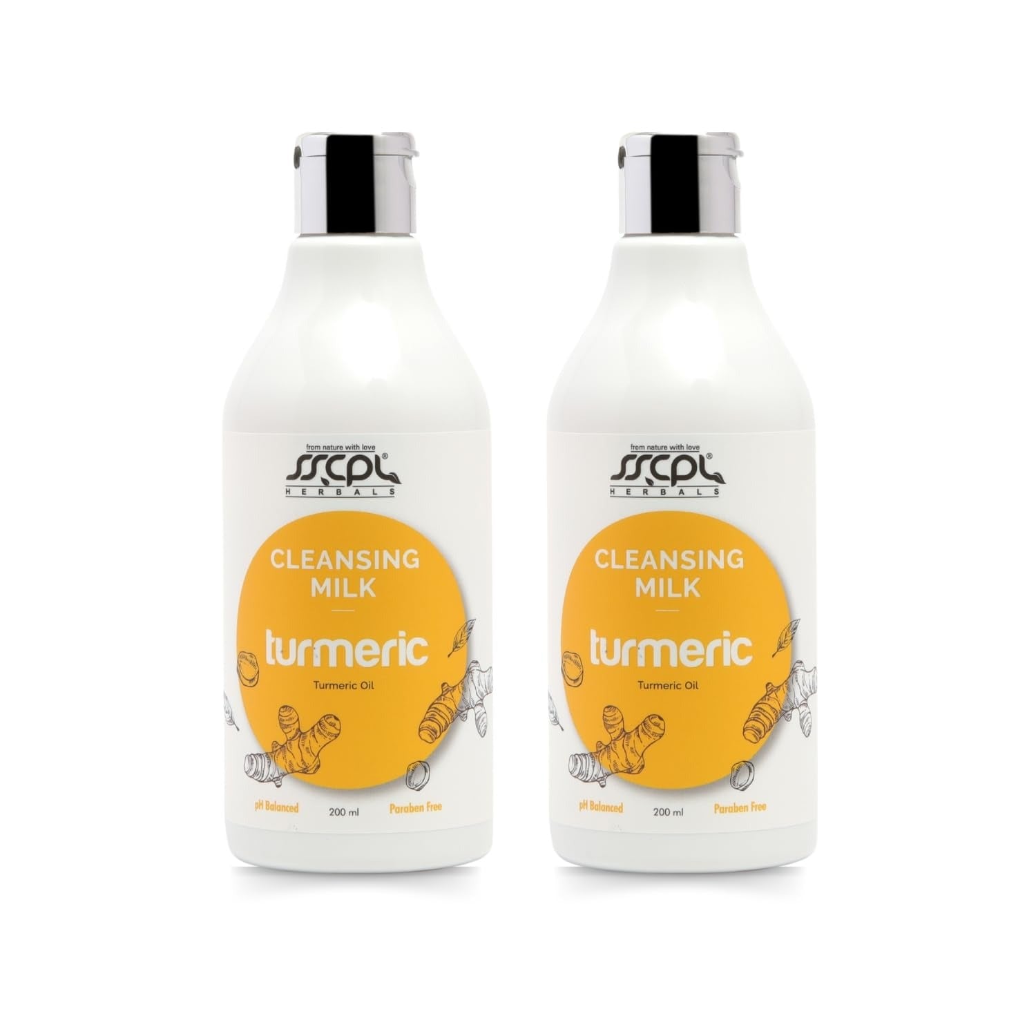 Sscpl Herbals Turmeric Cleansing Milk For Normal To Oily Skin - 200 (Pack of 2)