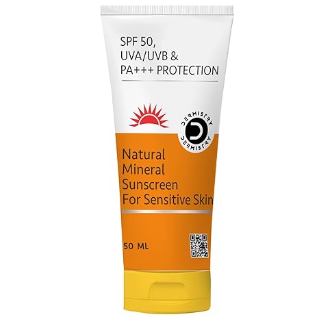 Dermistry Natural Mineral Based Oil Free Pollution Protect Water Based Sunscreen SPF 50 - 50 ml