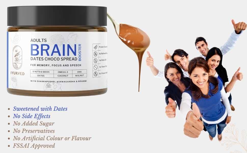 Iyurved Adults Brain Booster Dates Choco Spread - 500 gms