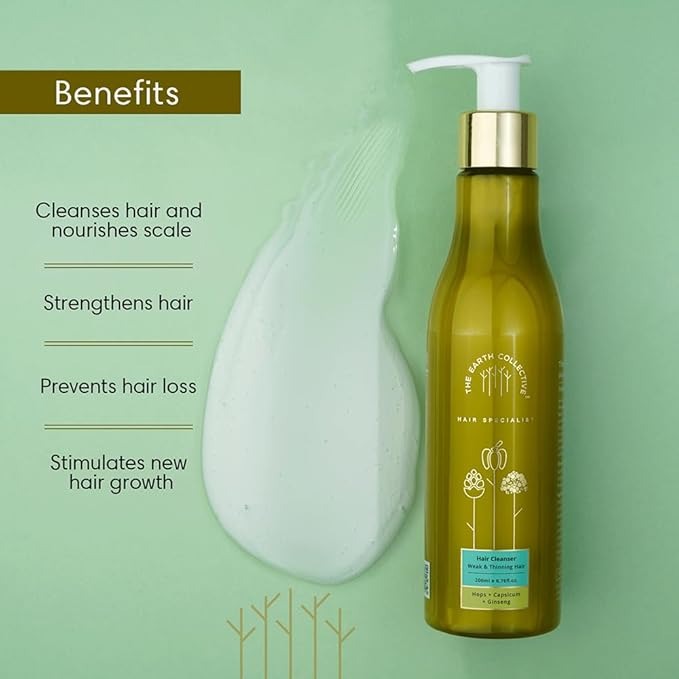 The Earth Collective Hair Cleanser For Weak And Thinning Hair - 200 ml