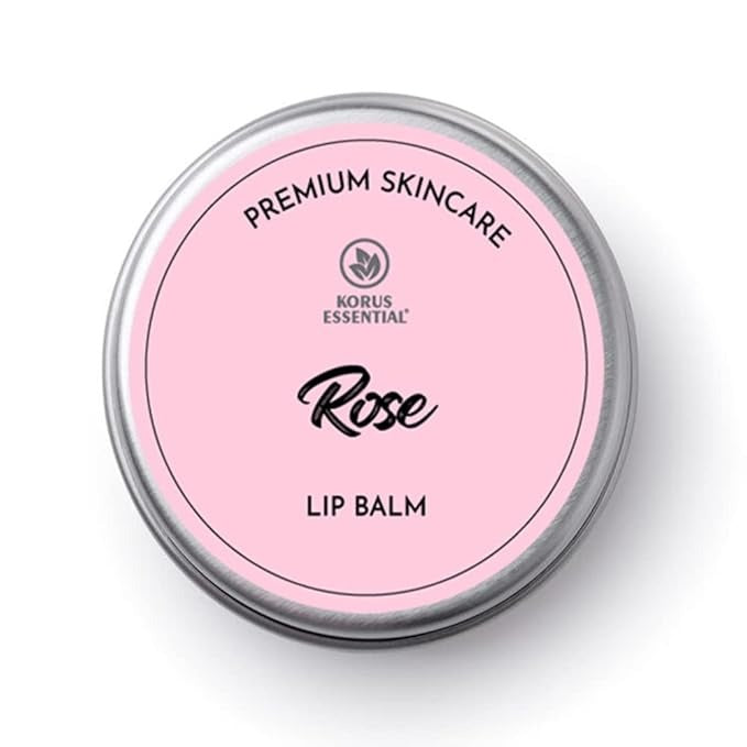 Korus Essential Rose Lip Balm with Shea Butter for Women - 8 gms