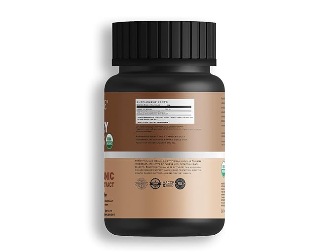 B'verge Turkey Tails Mushroom Capsules 500mg - 60 Capsules