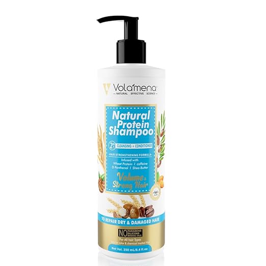 Volamena Natural Protein 2 in 1 Hair Shampoo For Hair Fall Control - 250 ml