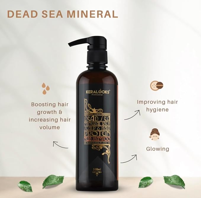 Keralooks Dead Sea Mineral Rich Scalp & Hair Protein Mud Shampoo - 500 ml