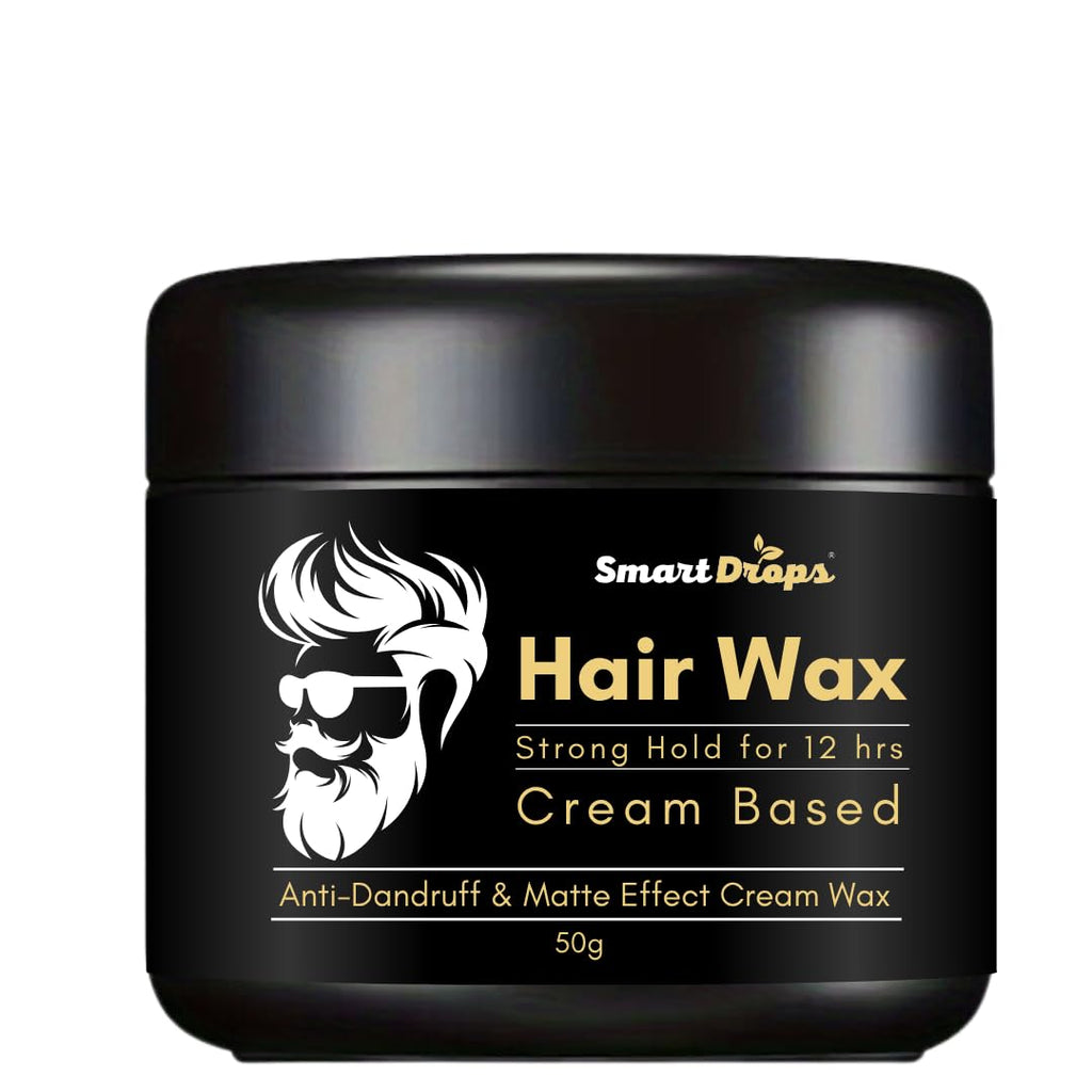 Smartdrops Hair Cream Wax | Hair Wax Men | Styling Wax | Glossy Finish | Shine | Strong Hold | For Men - 50gm | Cream Based Wax