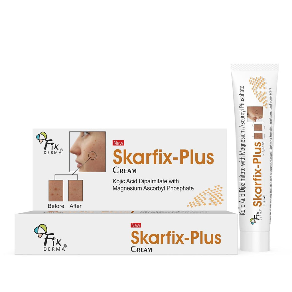Fixderma 2% Kojic Acid + 1% Arbutin Skarfix-Plus Scar Removal Cream | Hyperpigmentation Removal Cream and Acne Scars Removal Cream | Helps to Reduce Melasma- 15 g