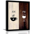 Kotart Engineered Wood AM-PM  Cooking Quotes Kitchen Wall Posters With Frame