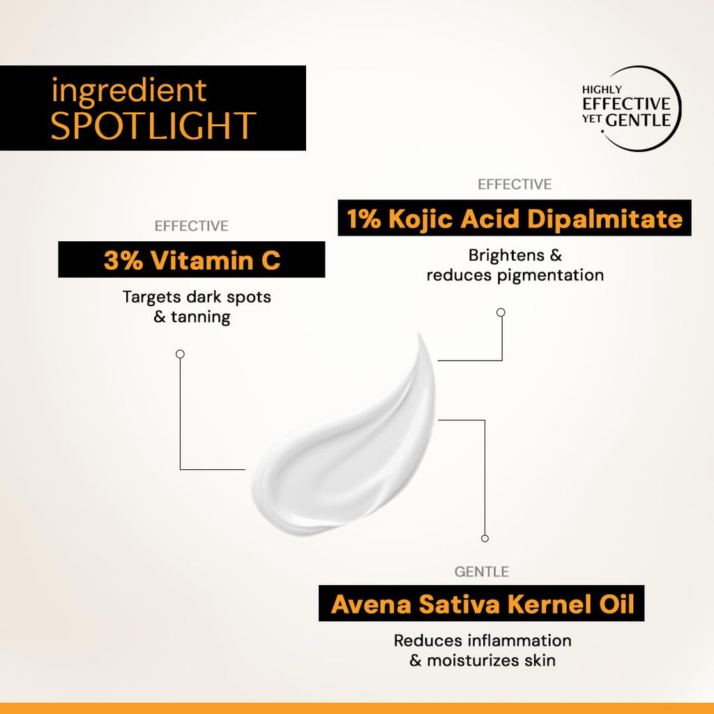 Deconstruct Niacinamide Brightening Face Moisturizer| 5% Niacinamide + 1% Kojic Acid + 5% Vitamin C | For Dark Spots And Uneven Skin Tone | Brightens & Hydrates | 50 Gm