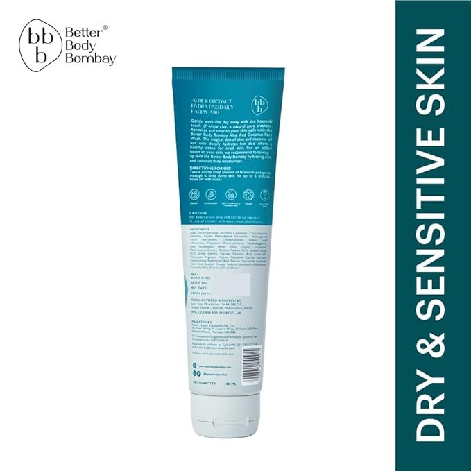 Better Body Bombay Aloe & Coconut Hydrating Daily Facewash - 100 ml