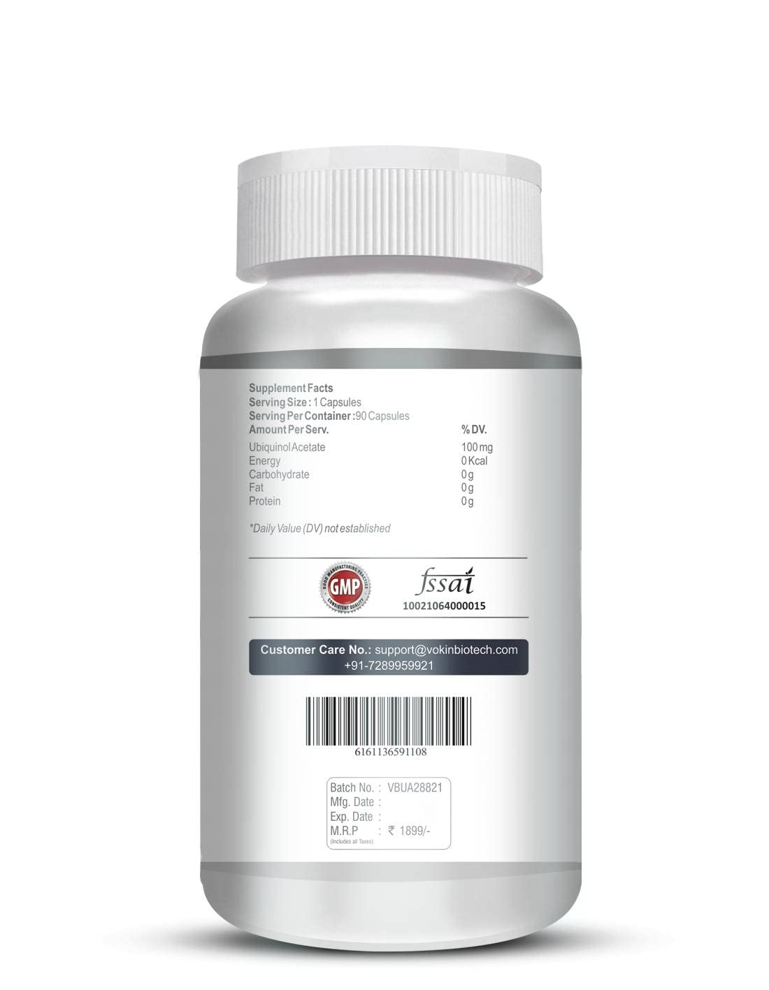 Vokin Biotech Ubiquinol - Acetate â€“ Support Heart Health (90 Capsules)