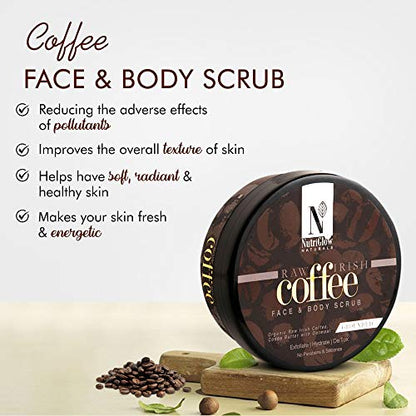 NutriGlow NATURAL'S Raw Irish Coffee Face & Body Scrub